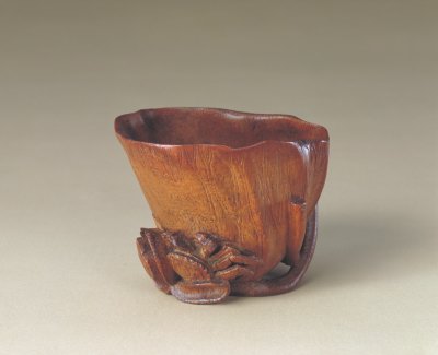 图片[1]-Wangyun bamboo carving lotus leaf cup-China Archive